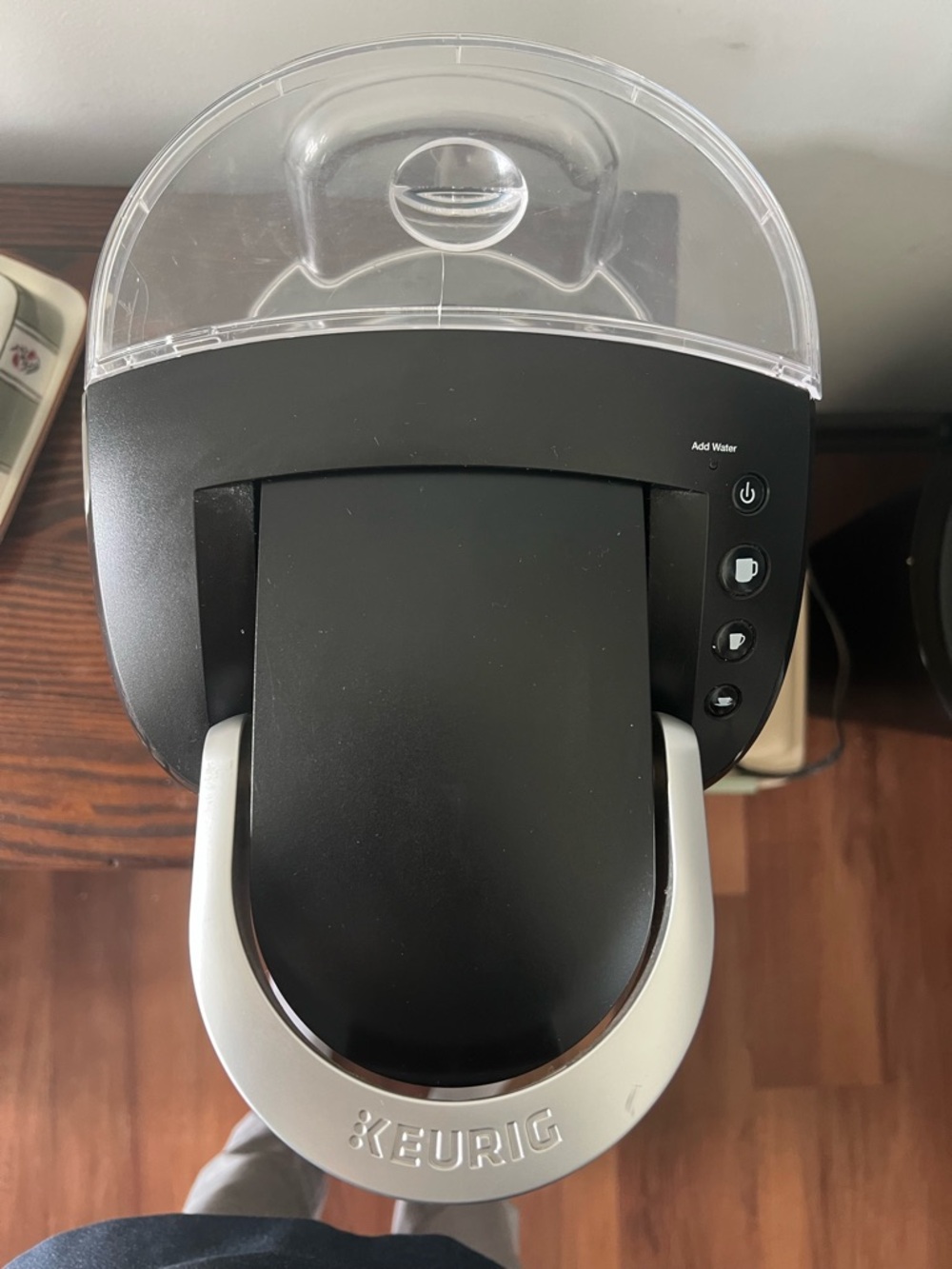 Keurig Coffee Brewer in Black with Silver Trim